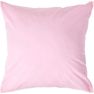 Homescapes kussensloop 40 x 40 cm - Roze, 100% Egyptisch katoen, draaddichtheid 200