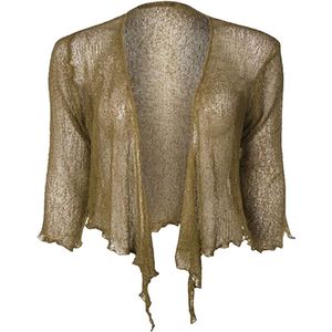 Dames 3/4 Mouw Fijn Gebreide Bolero Shrug Top Jas Vest One Size