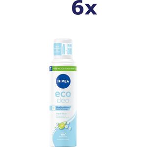 6x NIVEA Deospray Eco Fresh Blue 125 ml deodorant