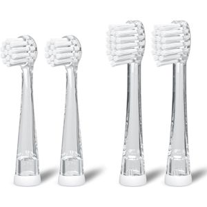 Youha Opzetborstels - Opzetstukken voor baby & kind tandenborstel - Zacht & Veilig - Vervangende Borstelkoppen - 4 stuks per verpakking