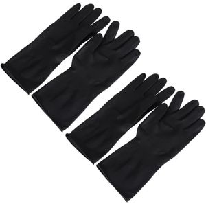 Hairdressing Supplies, 2 Pairs Cleaning Gloves, Black Rinsing Gloves, Salon Gloves, Latex Gloves, Large Hair Dyeing Glove, Hairdressing Gloves,