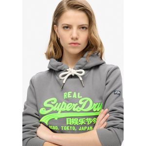 Superdry - Hoodie met geborduurd Vintage neonlogo en grafische print - Dames - Hoodies
