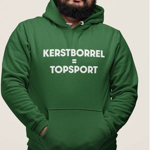 Foute Kerst Hoodie Groen Kerstborrel = Topsport XS