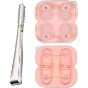 Allecto plus - Siliconen IJsblokjesvorm | Pinguïn- en Ijsclip Ontwerp | Herbruikbaar Keukengereedschap