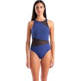 Arena - Womens Mesh Angle Swimsuit Vent Back B - Badpak - Blauw