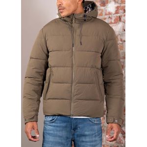 Aquascutum Sp hooded puffer - army green
