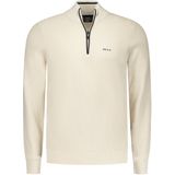 NZA - Ecru - Gebreide Trui - Polyester - Half Zip Kraag