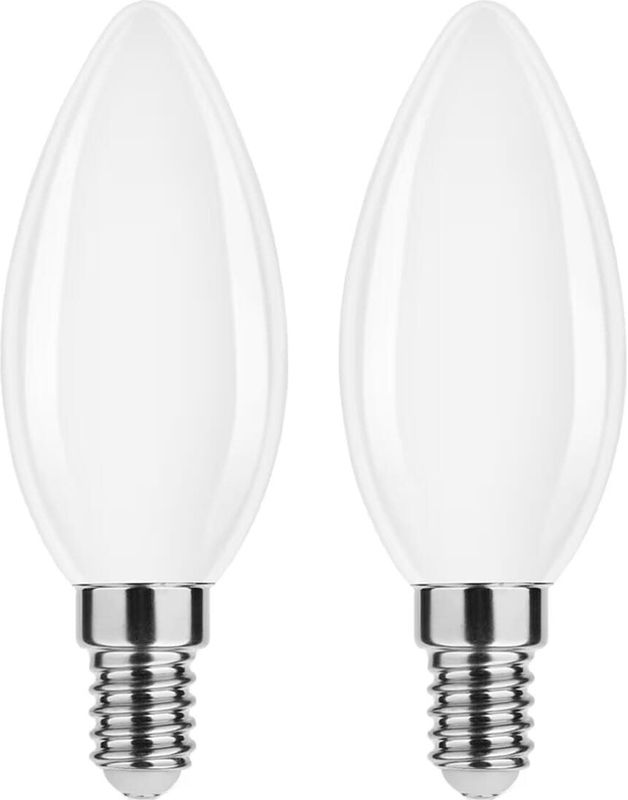 Modee E14 LED Lamp - Neutraal Wit - 7W - 806lm - LED Filament Melkglas Kaarslamp B35 - Vervangt 50W Halogeen Gloeilamp - 2 stuks