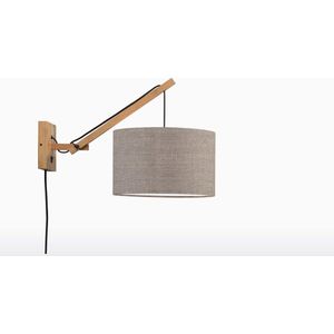 GOOD&MOJO Wandlamp Andes - Bamboe/Taupe - 50x32x45cm - Binnen Scandinavisch,Bohemian