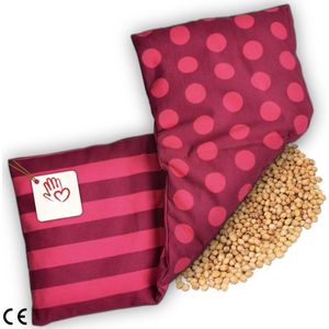 Kersenpitkussen met 3 Kamers - Warmtepad 17 x 48 cm - Gemaakt van Katoen - Veiliger en Flexibeler dan Warmwaterkruiken - Geproduceerd door Duitse Fabrikant