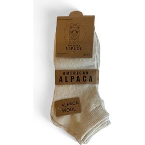 Alpaca-wollen enkelsokken (Maat 36-41) 3 Paar - Wit - American Alpaca - Vrouwen