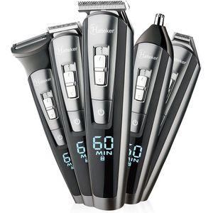 Hatteker 5-in-1 Professionele Tondeuse Set voor Heren – Baardtrimmer, Haartrimmer & Bodygroomer – Waterdicht en Oplaadbaar