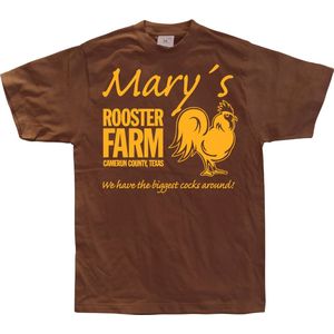 Hybris Mary's Rooster Farm T-Shirt SH-1-10816-H3-6 Brown-S