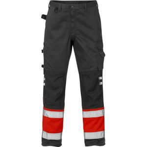 Fristads Hi Vis Broek Klasse 1 2032 Plu - Hi-Vis rood/zwart - C58