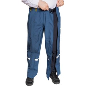 Hello Rain ZipDry Pro – Regenbroek 3-Lagen met Zijrits Donkerblauw XS
