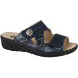 Ti Comos - 2710002-830 Slippers - Blauw - Nubuck - Leer Binnenvoering - Rubber Zool