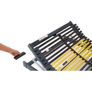Beter Bed Bossflex 600 Lattenbodem 70 x 210 cm - Elektrisch Verstelbaar - Bedbodem - Draadloos - Max. 120kg - Antraciet/Geel