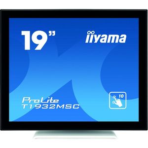 iiyama ProLite T1932MSC-W5AG touch screen-monitor 48,3 cm (19"") 1280 x 1024 Pixels Multi-touch Multi-gebruiker Zwart, Wit