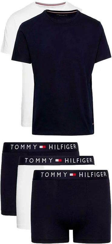 Tommy Hilfiger Set Um0um03036 Korte Mouwen Basislaag Wit,Blauw S Man