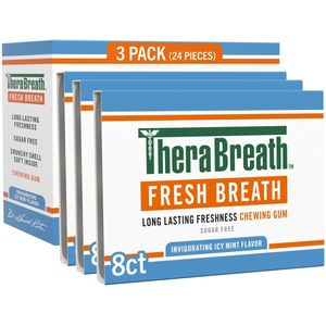TheraBreath Gum – Icy Mint Breath Freshener – Kauwgom tegen Slechte Adem – 24 stuks
