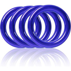 DIY hondenlinnen - hondenhalsband roestvrij - set van 4 O-ring van staal - Paracord 550 - blauw .