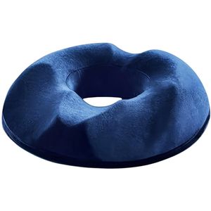 Dutchers® Orthopedisch Zitkussen – Donut Kussen van Geheugenschuim - Stoelkussen - Stuitkussen - Wasbare hoes - Wigkussen – Voor Stuitje, Aambeien, Rugklachten & Zwangerschap – Donutkussen Ergonomisch Zitcomfort voor Auto, Kantoor, Rolstoel & Thuis