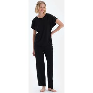 Dagi - Pyjama - Zwart - 1-delig - Viscose - Effen