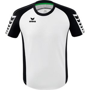 Erima Six Wings Shirt Korte Mouw Kinderen - Wit / Zwart | Maat: 164