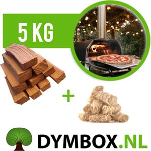 5KG Pizzahout Beuk 3x11cm muli-fuel model pizzaoven pizza hout incl. aanmaakwokkels | Dymbox | o.a. Ooni Karu pizza oven