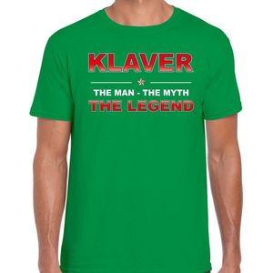 Klaver naam t-shirt the man / the myth / the legend groen voor heren - Politieke partij shirts S