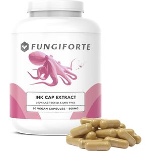 FungiForte - Inktzwam Extract 500mg - 90 stuks - Non-GMO - Lab Tested - Coprinus Comatus Capsules - Paddenstoelen Supplement