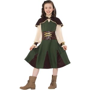 Smiffy's - Robin Hood Kostuum - Nachtmerrie Van De Sheriff Robin Hood - Meisje - Groen, Bruin - Medium - Carnavalskleding - Verkleedkleding