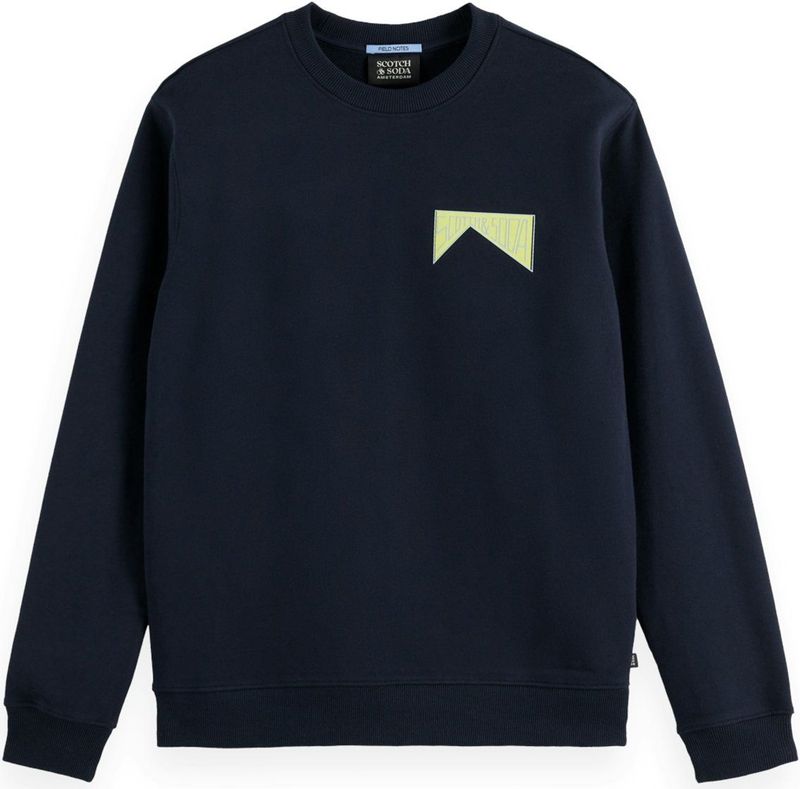 SCOTCH & SODA - Sweatshirt - Navy - Lichtblauw - Geel - Kaki