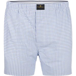 Steppin' Out Boxershort Oxford Ruiten Lichtblauw - Maat S - Heren - Boxershorts