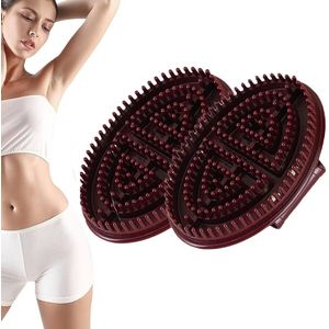 2x Massage Borstel - Cellulitis Massage Borstel - Droogborstelen - Lichaamsborstel - Lichaams Massage Borstel - Nekborstel - Body Massage Brush - Anti-Cellulitis Borstel - Doorbloeding - Ergonomische - Voor Rug Nek Schouder Buik Taille Armen En Benen
