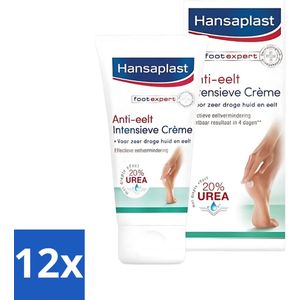 Hansaplast - Anti Eelt Creme - Voetverzorging - Voetencreme - 75 ml - Voordeelverpakking - 12 stuks