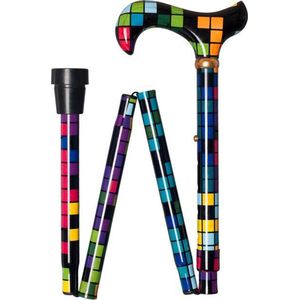 Wandelstok Opvouwbaar – Lichtgewicht & Verstelbaar – Kubus Design – Ninee