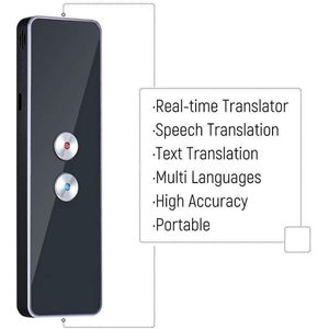 JGS Premium - Taalvertaler Apparaat met Draadloze AI Vertaling - Spraak en Tekst - Zwart