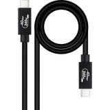 NANOCABLE - 10.01.5001 - USB-C naar USB-C Kabel - Zwart - 1 Meter - 40Gbps
