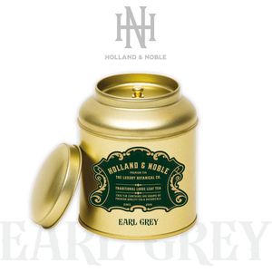 Holland & Noble - Earl Grey No.1 - Zwarte Thee - Premium Earl Grey Thee met Bergamot - 100 gram Losse thee in luxe thee blik + 50 stuks Gratis thee filter zakjes