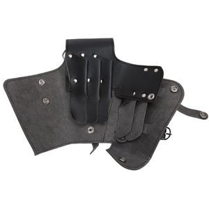Professionele Haardressers Waist Bag PU Leer - Zwart - Met Afneembare Schouderriem
