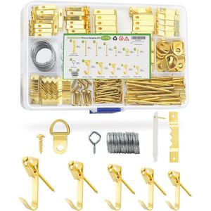 Foto Ophangset voor Kunst en Foto's - 217 Stuks met Diverse Haken en Accessories