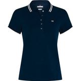 TOMMY HILFIGER - Shirt - Navy - Katoen - Polokraag - Kwartmouw