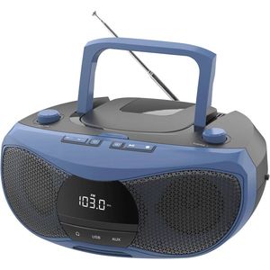 Draagbare CD-speler met Bluetooth | Stereo Boombox met FM-radio en USB/AUX-aansluitingen