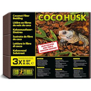 Exo Terra - Bodembedekking - Reptielen - Ex Coco Husk, Kokoschips 3x8,8l - 1st