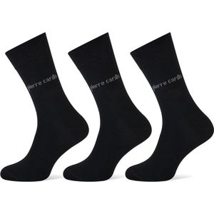 Pierre Cardin 3-paar heren sokken -Katoen - 42 - Zwart