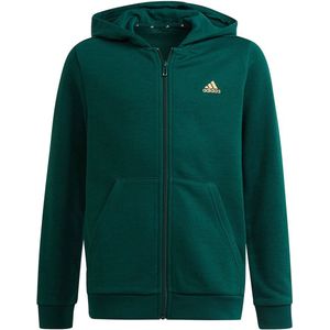 Adidas sportswear Bl Sweater Met Ritssluiting Collegiate Green / Semi Solar Gold - 4-5 jaar - Kinderen