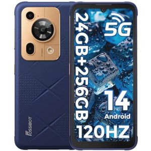 Rugged Smartphone met 5G, 6.88"" HD Scherm, 120Hz, 24GB RAM, 256GB Opslag, 1TB Geheugen, 7150mAh Batterij, 50MP Camera, IP68/69K