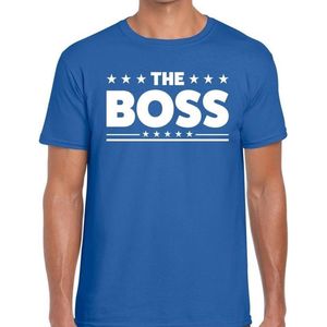 The Boss heren shirt blauw - Heren feest t-shirts M