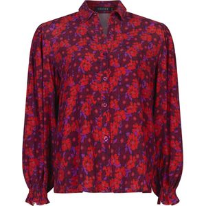 Ydence Blouse Alyssa Dames - Blouse - Rood - Maat XS